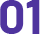 A purple and black logo with the number 0 1